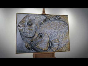 Abstrakte Acrylmalerei Handgemalt