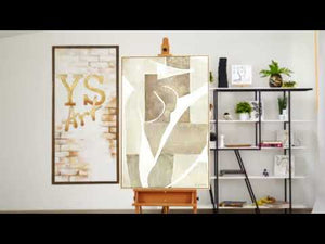 Abstrakte Wandkunst Beige Grau moderne Acrylmalerei Kunst