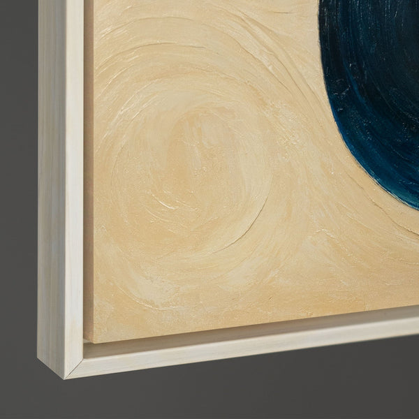 Rahmenansicht Leinwandbild Beige Struktur