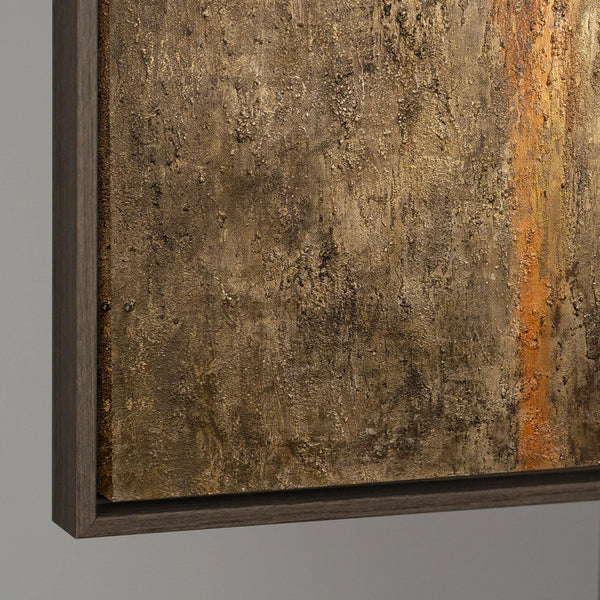 Reliefbild Acrylmalerei bronze schwarz modern