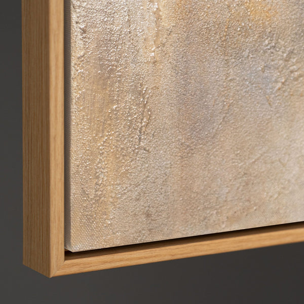 Reliefbild Acrylmalerei gold beige modern