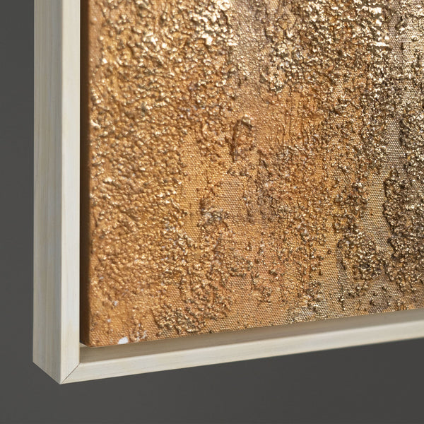 Reliefbild Acrylmalerei gold modern