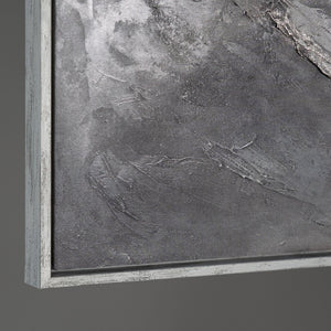 Reliefbild Acrylmalerei grau modern