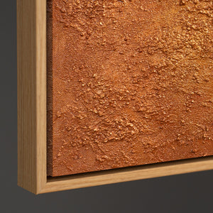 Reliefdetail Acrylmalerei Braun Gold 