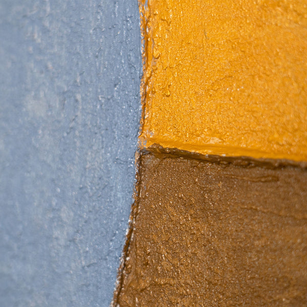 Reliefdetail Acrylmalerei gelb braun modern