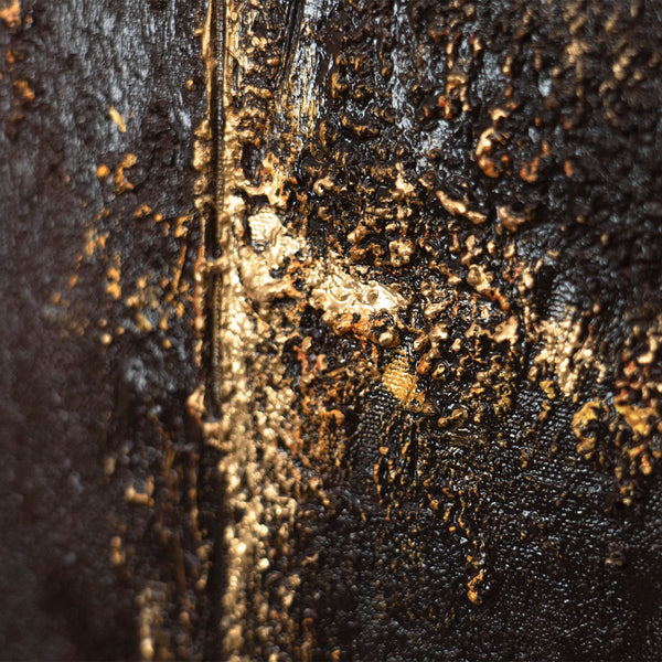 Reliefdetail Acrylmalerei gold strukturierte Kunst