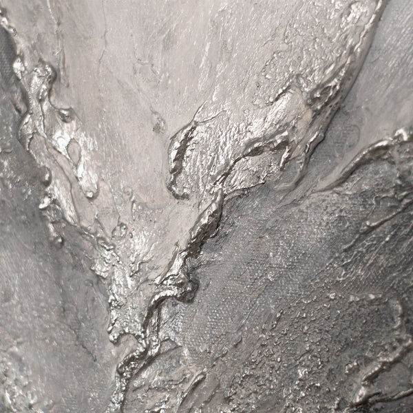 Reliefdetail Acrylmalerei graue Texturkunst