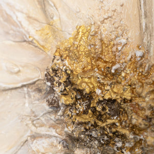 Reliefdetail Blume Struktur Acrylmalerei
