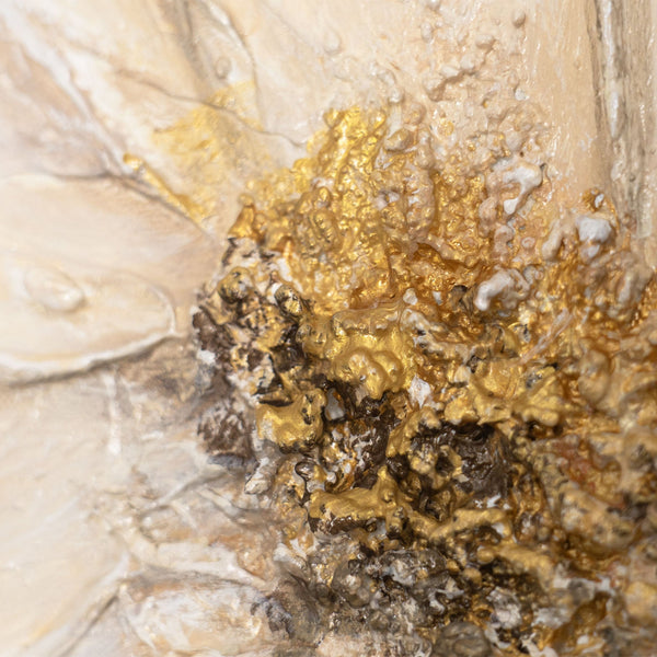 Reliefdetail Blume Struktur Acrylmalerei
