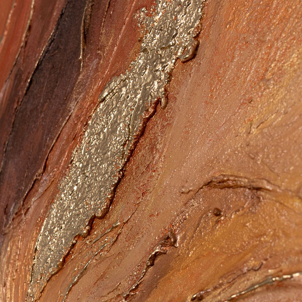 Reliefdetail Struktur gold Acrylmalerei