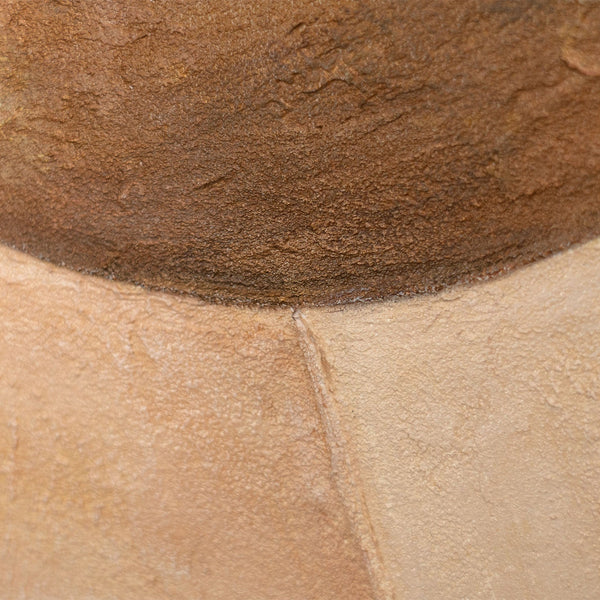 Reliefkunst geometrisch braun grün modern