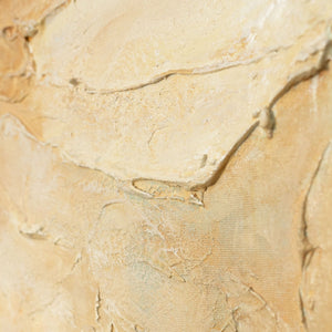 Reliefmalerei Beige Creme Handgemalt