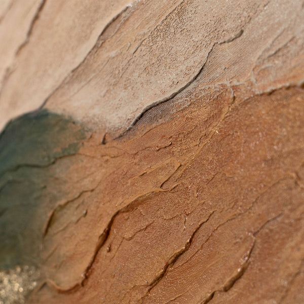 Reliefmalerei Braun Grün harmonische Linien