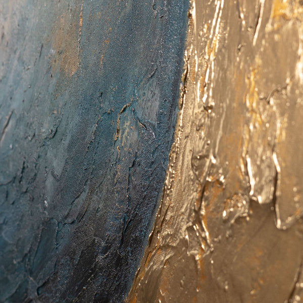 Reliefmalerei Goldstruktur auf dunklem Grund