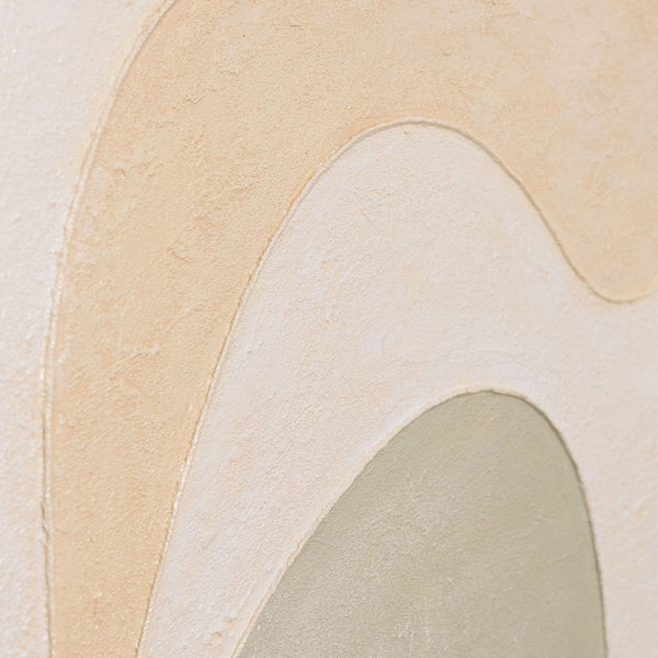 Reliefmalerei mit sanften Pastelltönen