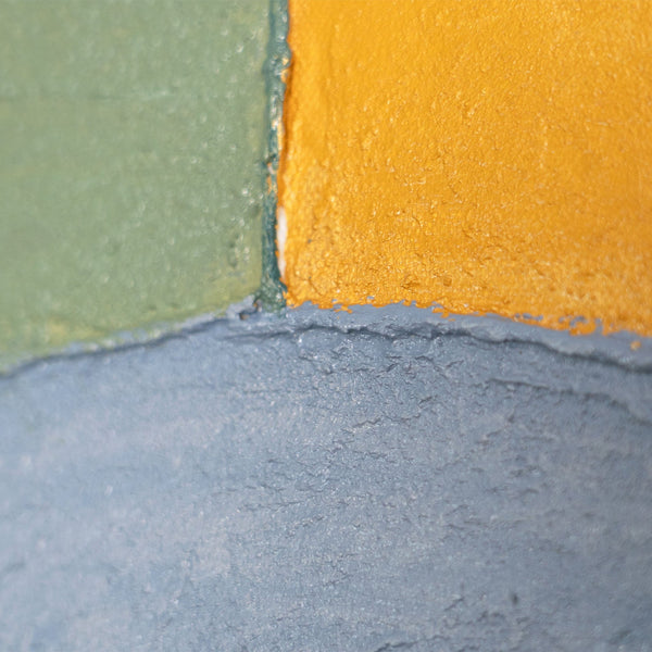 Strukturdetail Acrylkunst grün blau geometrisch