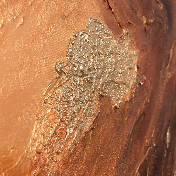 Strukturdetail moderne Wandkunst gold braun