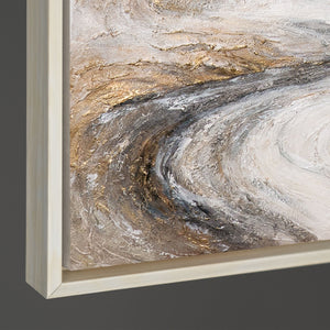 Kantenansicht strukturierte Leinwand abstrakt