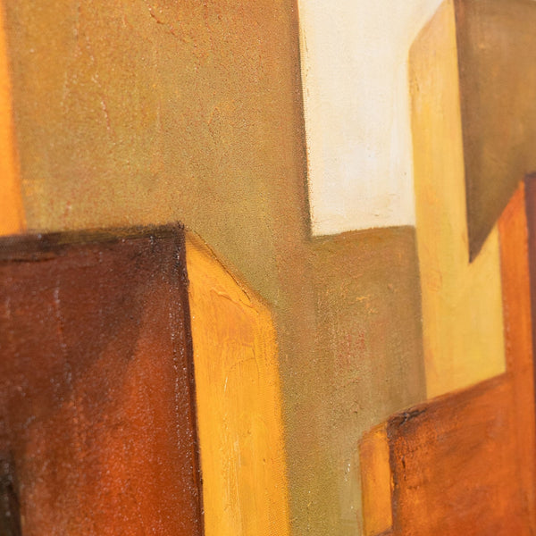 Strukturmalerei Acryl mit warmen Tönen