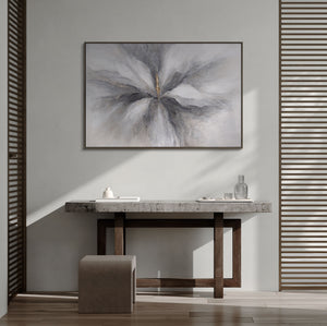 Wanddeko Wohnzimmer Acrylkunst hellgrau