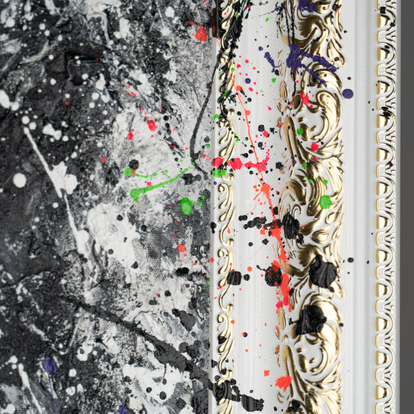 Wandkunst Schwarz Weiss im Loft Stil