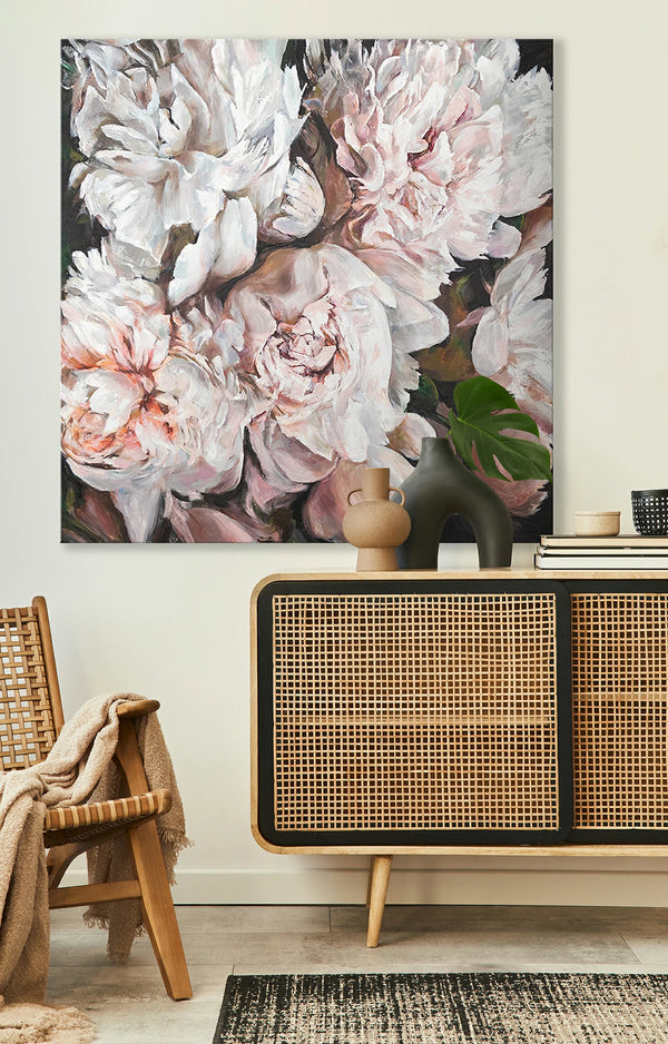 Romantische Wanddeko Blumenbild