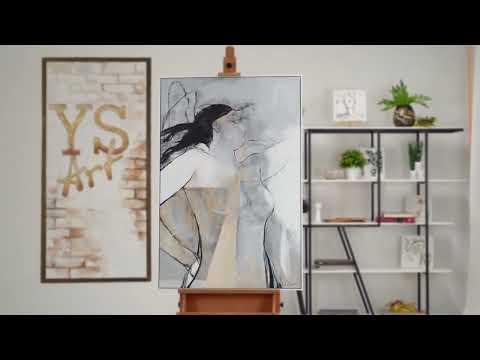 Handgemaltes Acrylbild mit Rahmen